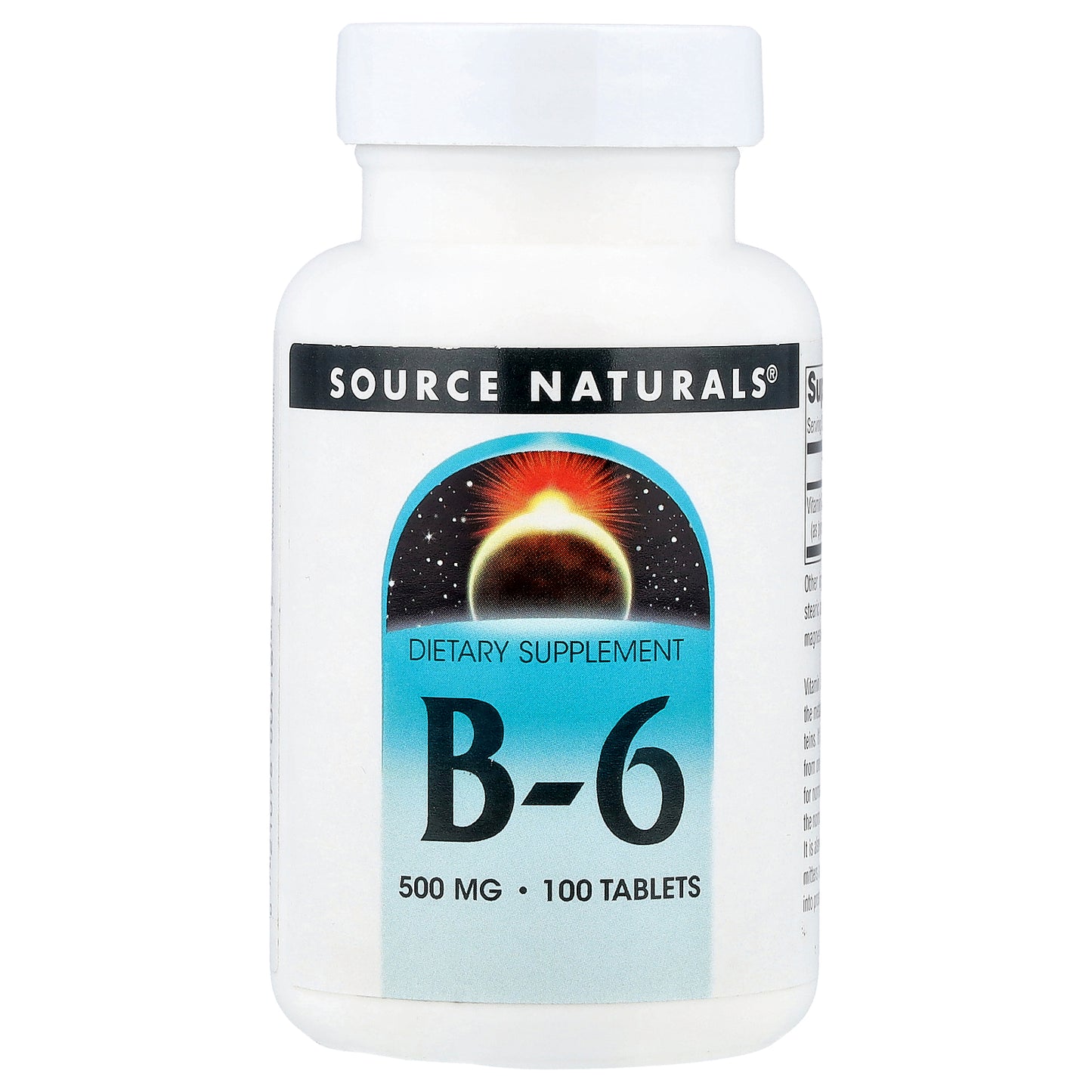 Source Naturals, B-6, 500 mg, 100 Tablets