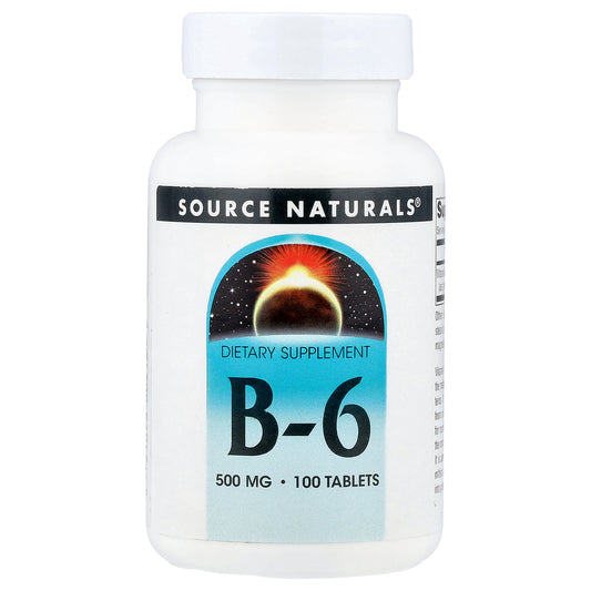 Source Naturals, B-6, 500 mg, 100 Tablets