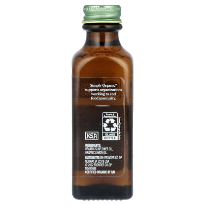 Simply Organic, Lemon Flavor, 2 fl oz (59 ml)