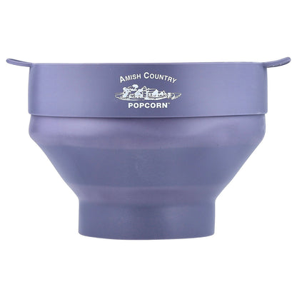 Amish Country Popcorn, Silicone Microwave Popcorn Popper, Gray, 4 Pieces