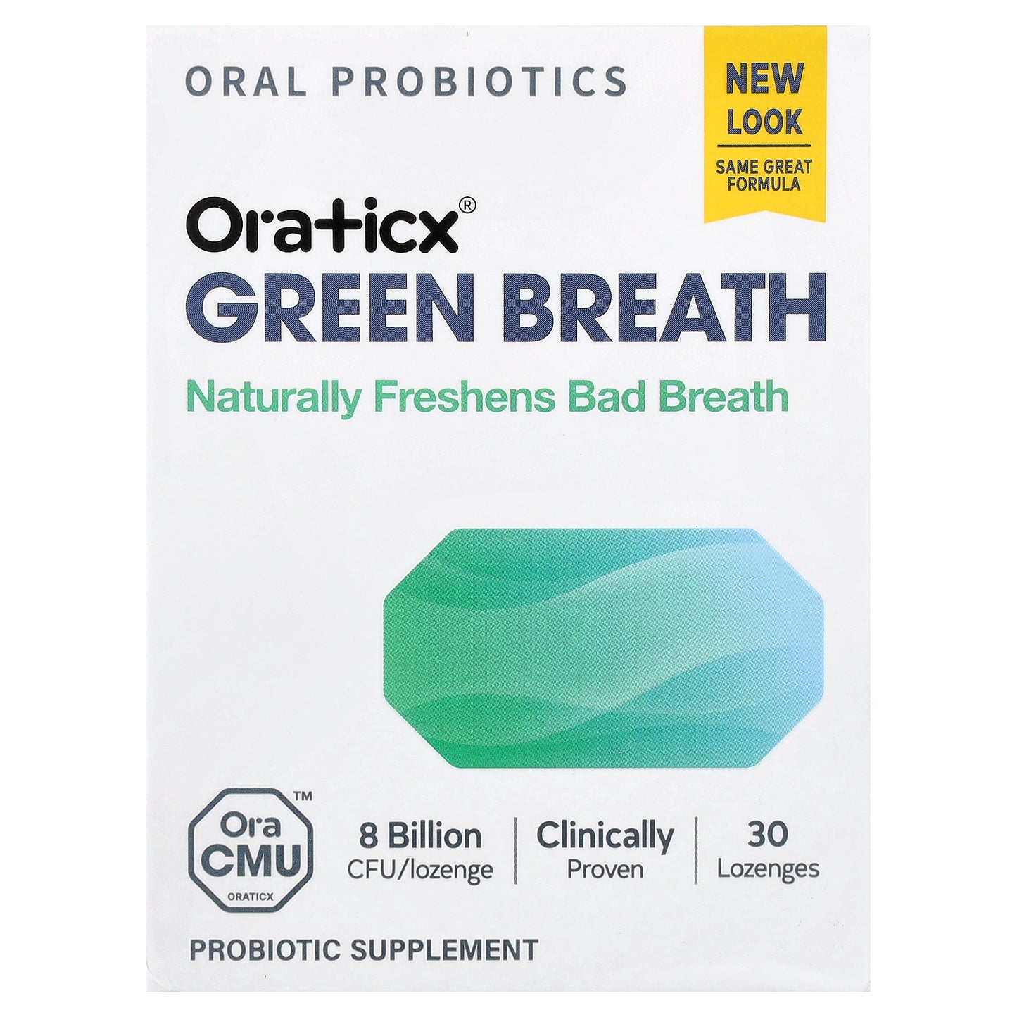 Oraticx, Green Breath, Mint, 30 Lozenges (80 mg per Lozenge)