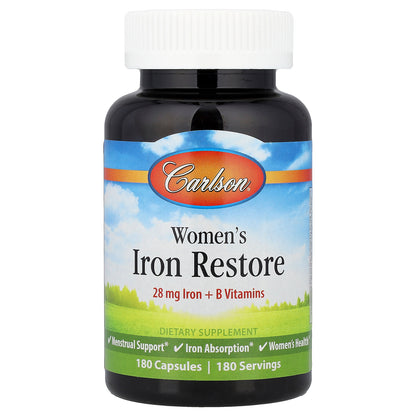 Carlson, Women's Iron Restore, 180 Capsules