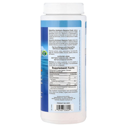 NaturesPlus, KalmAssure®, Magnesium Powder, Refreshing Orange, 1.15 lbs (522 g)