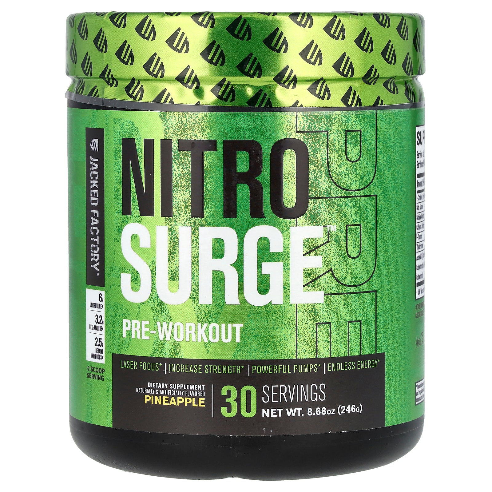 Jacked Factory, Nitro Surge, Pre-Workout, Pineapple, 8.68 oz (246 g)