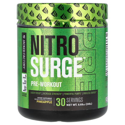 Jacked Factory, Nitro Surge, Pre-Workout, Pineapple, 8.68 oz (246 g)