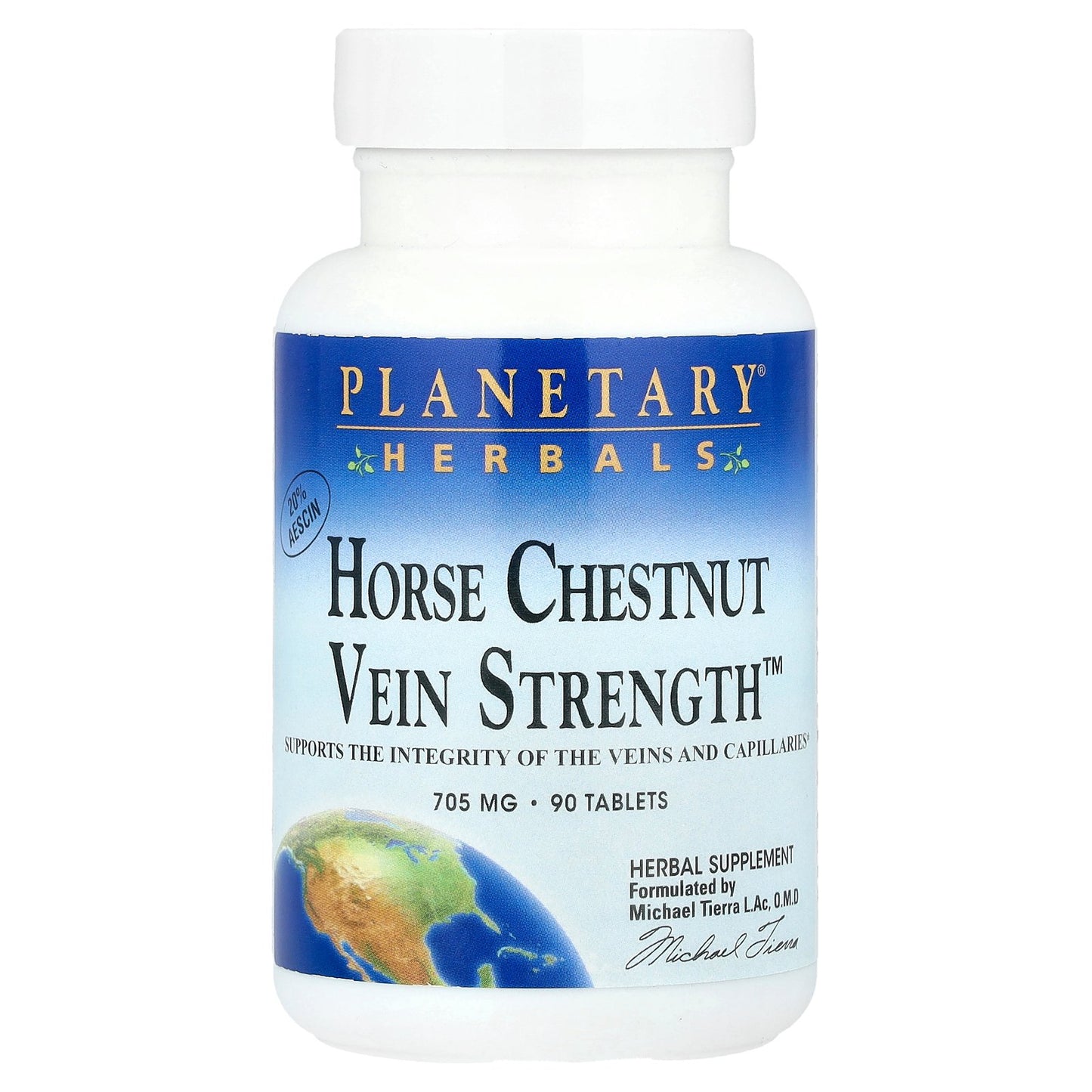 Planetary Herbals, Horse Chestnut Vein Strength™, 705 mg, 90 Tablets