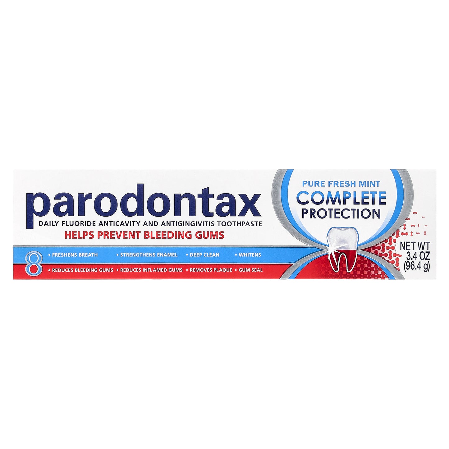 Parodontax, Daily Fluoride Anticavity And Antigingivitis Toothpaste, Complete Protection, Pure Fresh Mint, 3.4 oz (96.4 g)