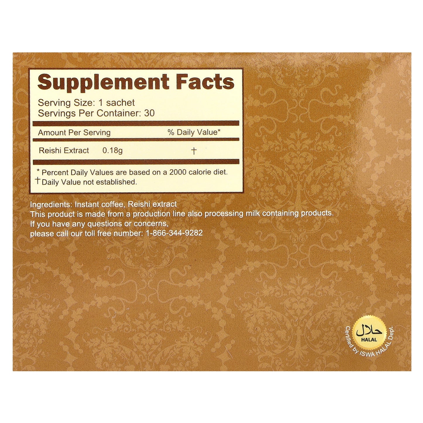 Longreen, 2 in 1 Reishi Coffee, 30 Bags, 2.3 oz (65.4 g) Each