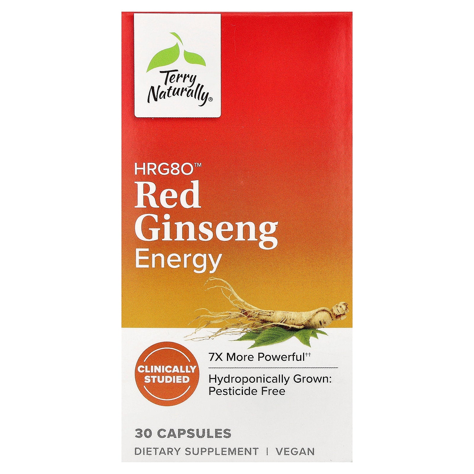 Terry Naturally, HRG80™ Red Ginseng Energy, 30 Capsules (200 mg per Capsule)