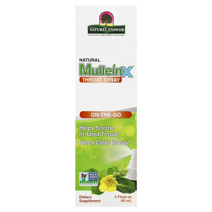 Nature's Answer, Natural MulleinX® Throat Spray, 2 fl oz (60 ml)