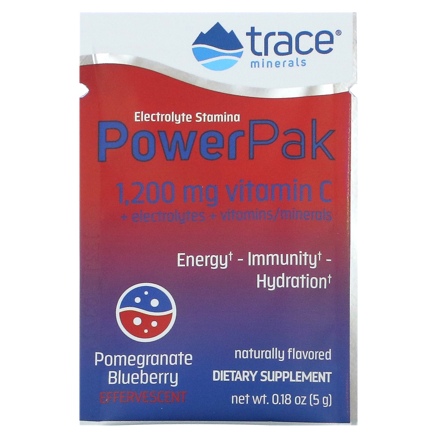 Trace, Power Pak, Pomegranate Blueberry, 30 Stick Packs, 0.22 oz (6.1 g) Each