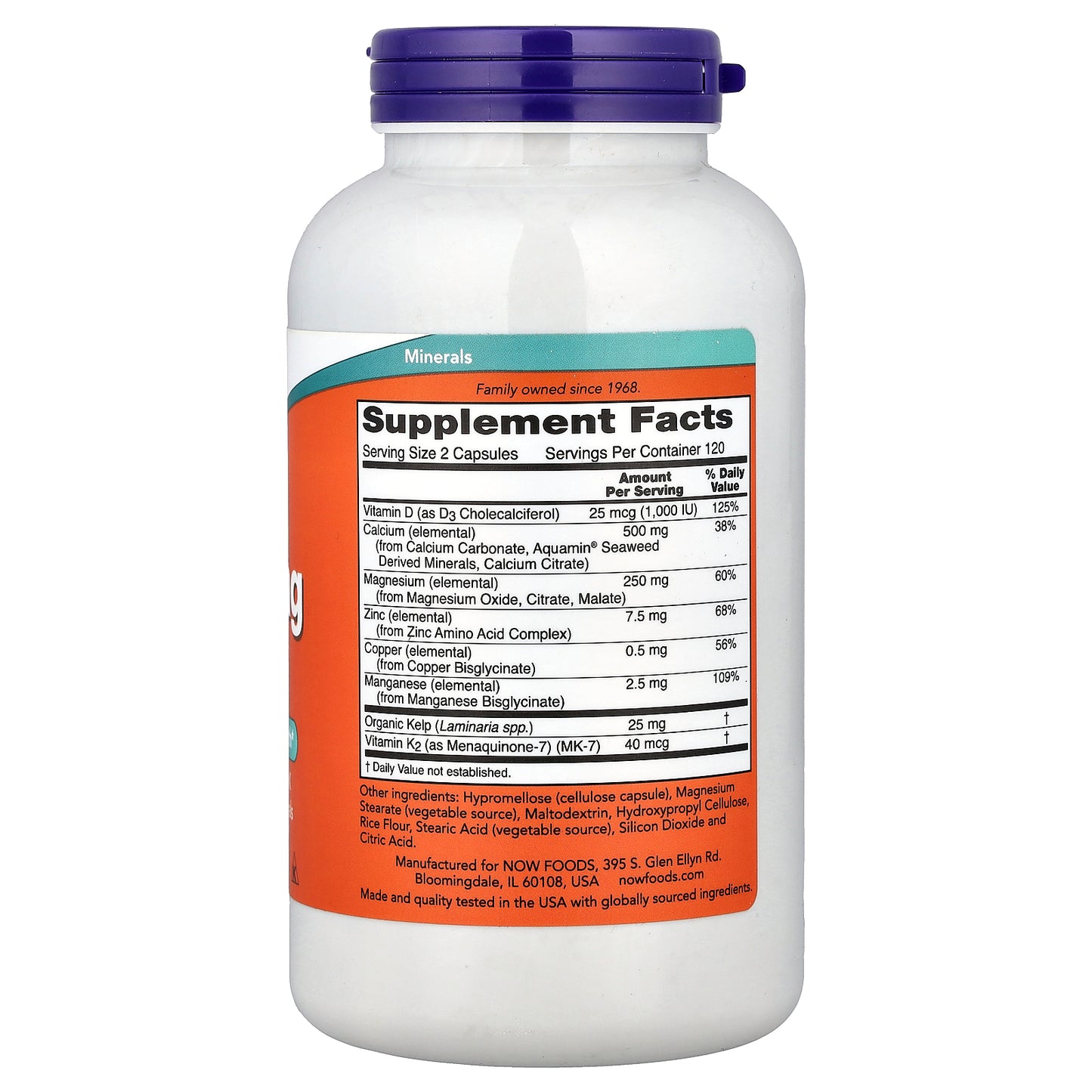 NOW Foods, Cal-Mag Caps with Vitamins D and K, 240 Capsules