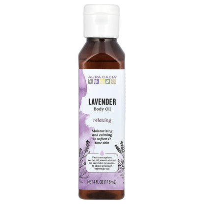 Aura Cacia, Body Oil,  Lavender, 4 fl oz (118 ml)