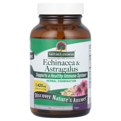 Nature's Answer, Echinacea & Astragalus, 90 Vegetarian Capsules