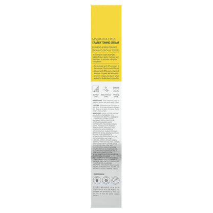 Missha, Vita C Plus, Eraser Toning Cream, 1.01 fl oz (30 ml)
