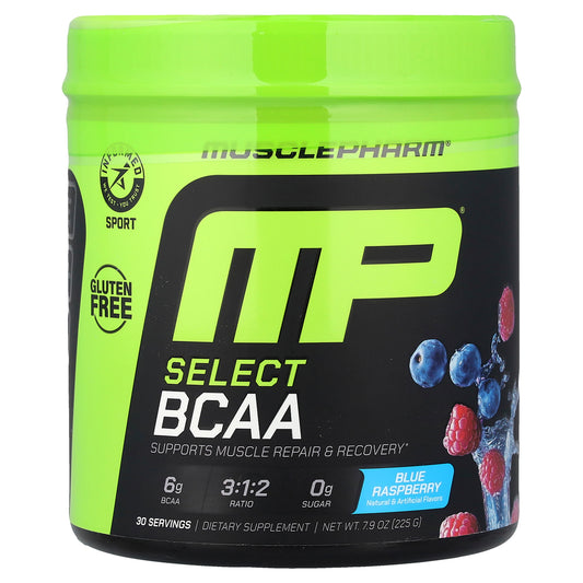 MusclePharm, Select BCAA, Blue Raspberry, 7.9 oz (225 g)