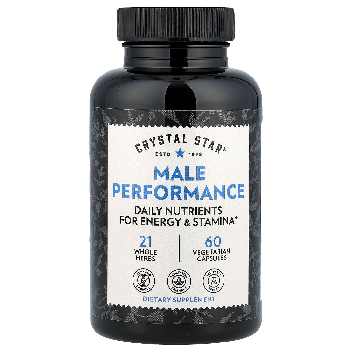 Crystal Star, Male Performance, 60 Vegetarian Capsules