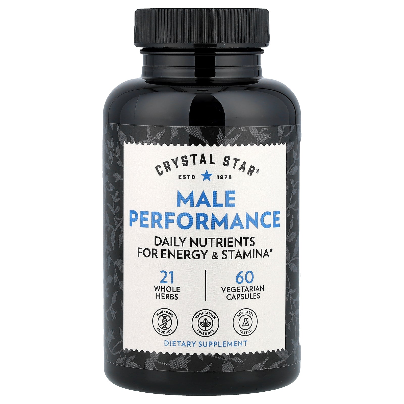 Crystal Star, Male Performance, 60 Vegetarian Capsules