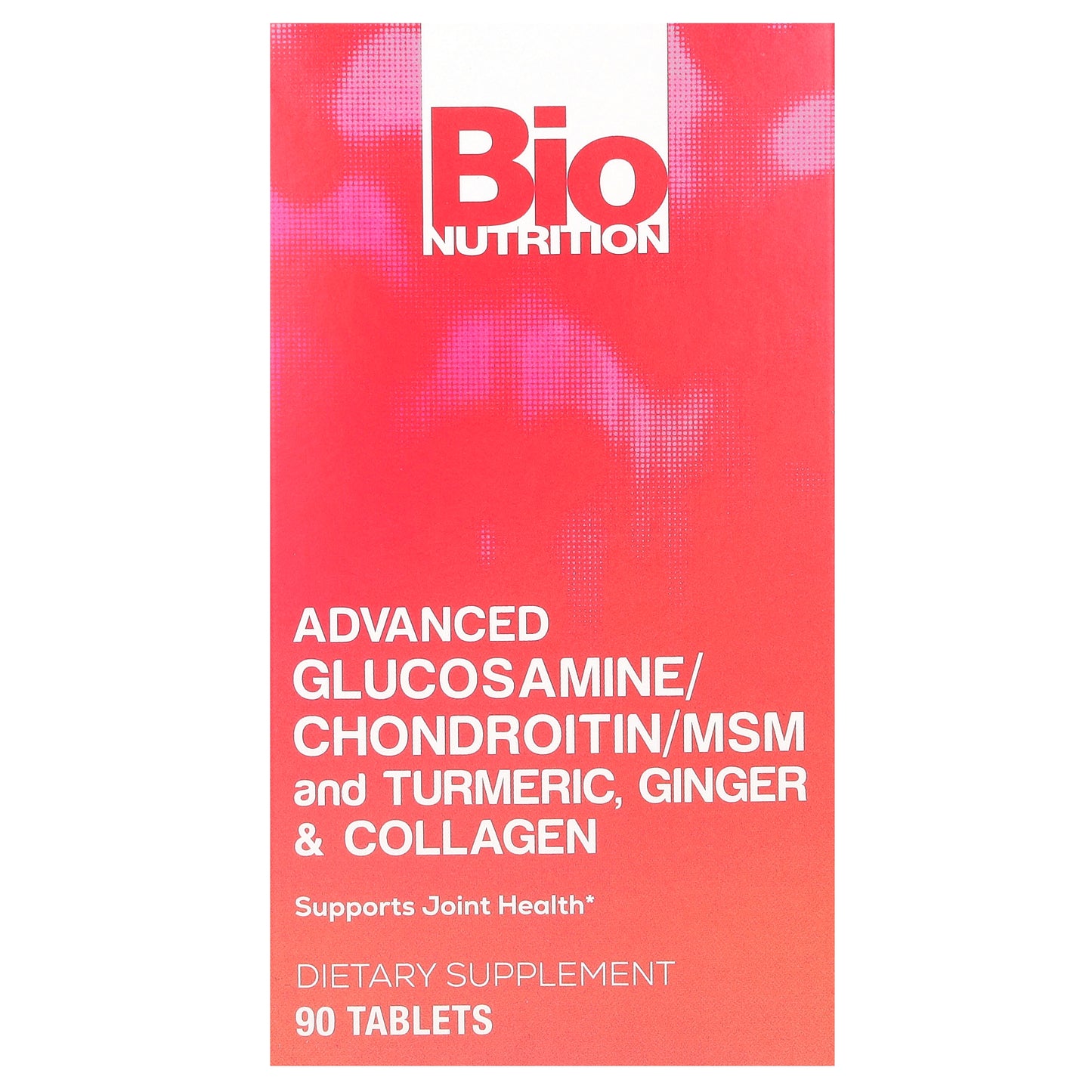 Bio Nutrition, Advanced Glucosamine/Chondroitin/MSM and Turmeric, Ginger & Collagen, 90 Tablets
