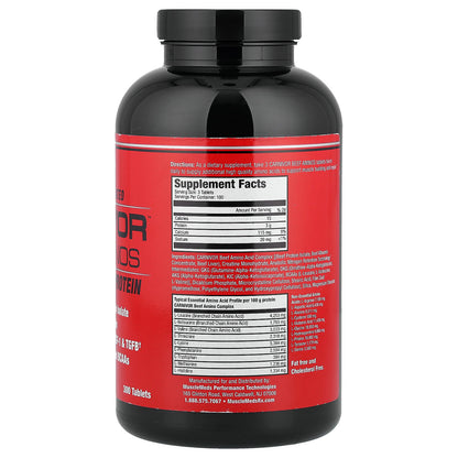 MuscleMeds, Carnivor Beef Aminos, 100% Pure Beef Protein, 300 Tablets