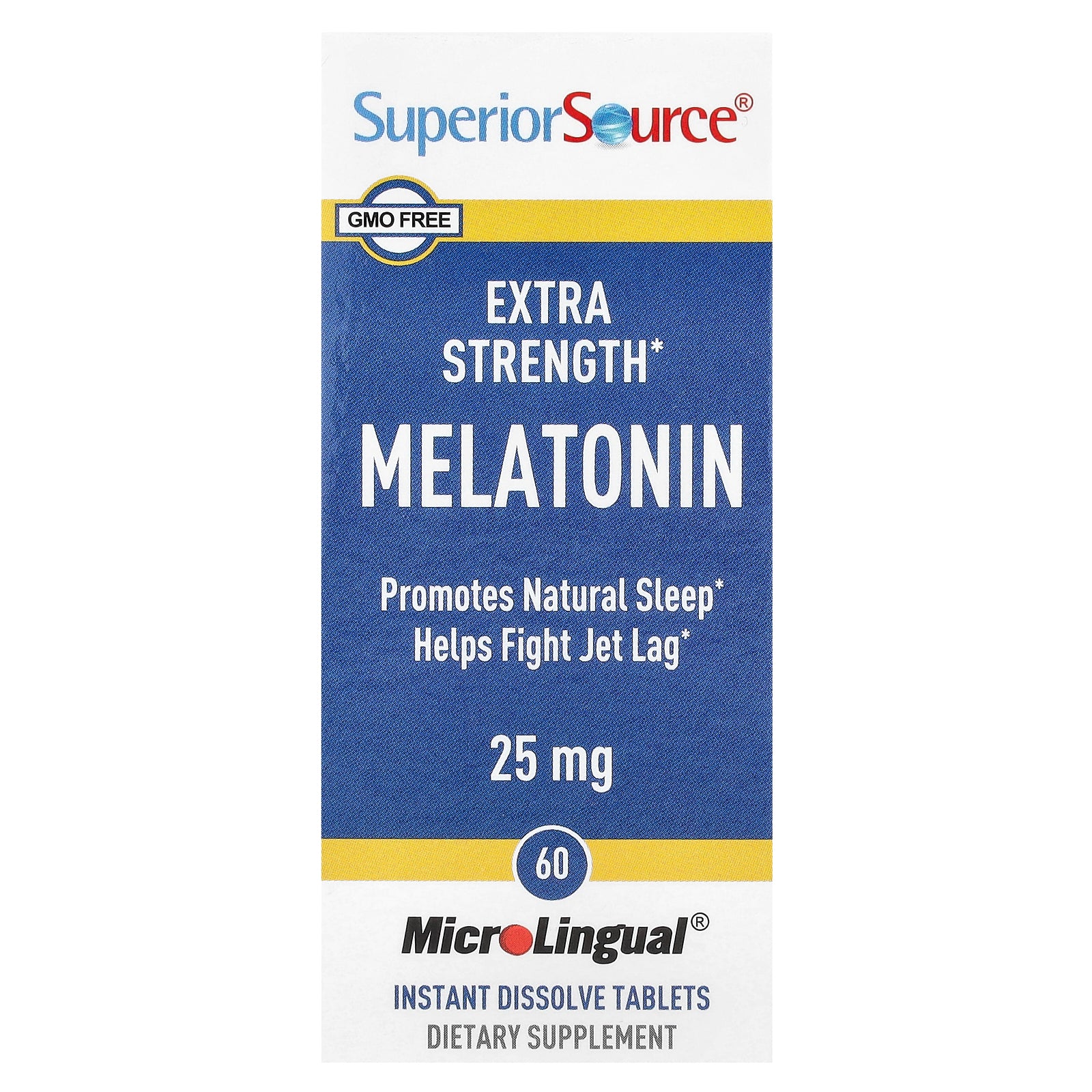 Superior Source, Melatonin, 25 mg, 60 MicroLingual® Instant Dissolve Tablets