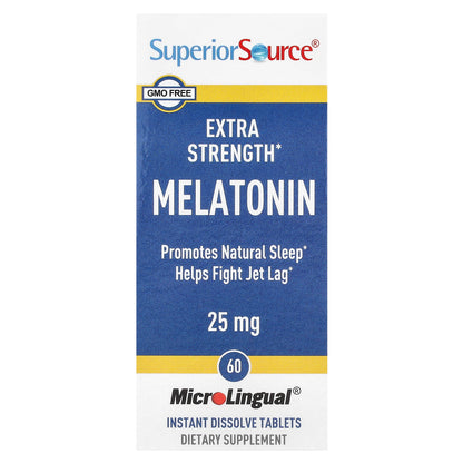 Superior Source, Melatonin, 25 mg, 60 MicroLingual® Instant Dissolve Tablets