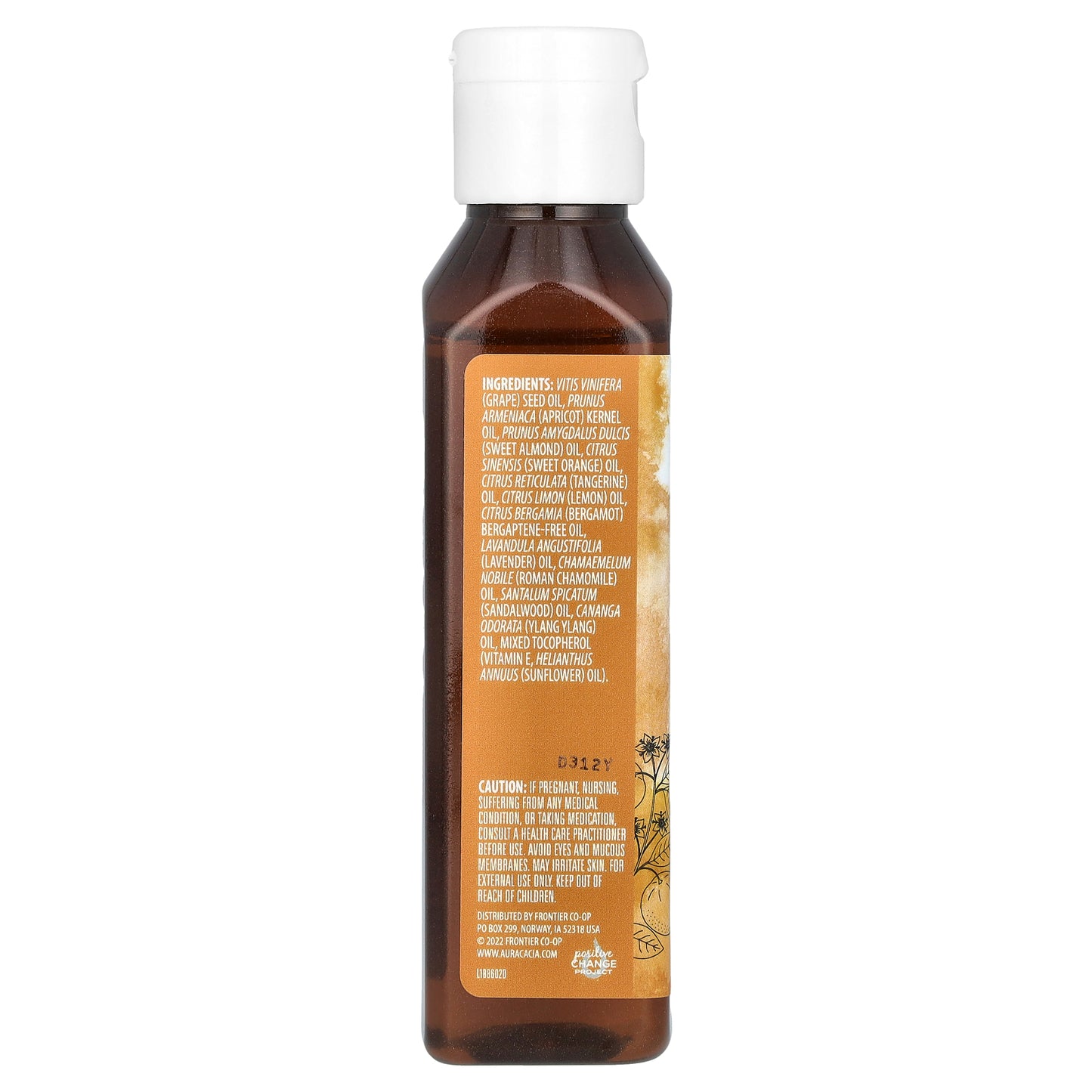 Aura Cacia, Body Oil, Sweet Orange, 4 fl oz (118 ml)