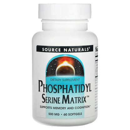 Source Naturals, Phosphatidyl Serine Matrix, 500 mg, 60 Softgels