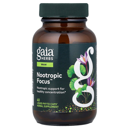 Gaia Herbs, Nootropic Focus™, 40  Liquid Phyto-Caps®