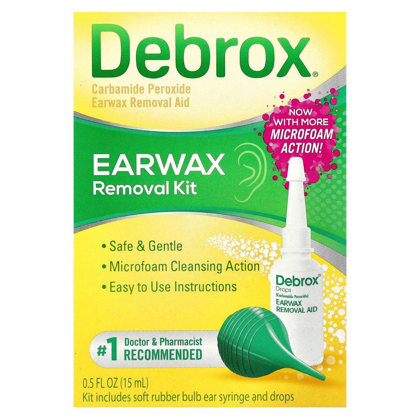 Debrox, Earwax Removal Kit, 0.5 fl oz (15 ml)
