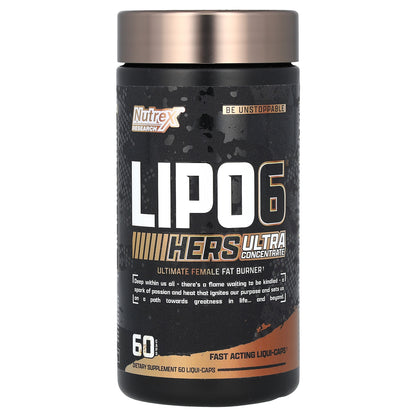 Nutrex Research, LIPO 6 Hers, Ultra Concentrate, 60 Liqui-Caps