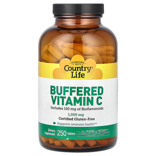 Country Life, Buffered Vitamin C, 1,000 mg, 250 Tablets