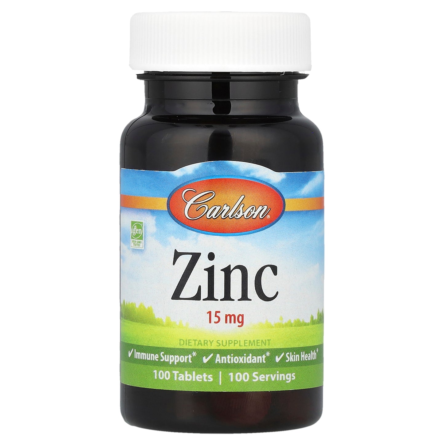 Carlson, Zinc, 15 mg, 100 Tablets