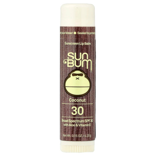 Sun Bum, Sunscreen Lip Balm, SPF 30, Coconut, 0.15 oz (4.25 g)