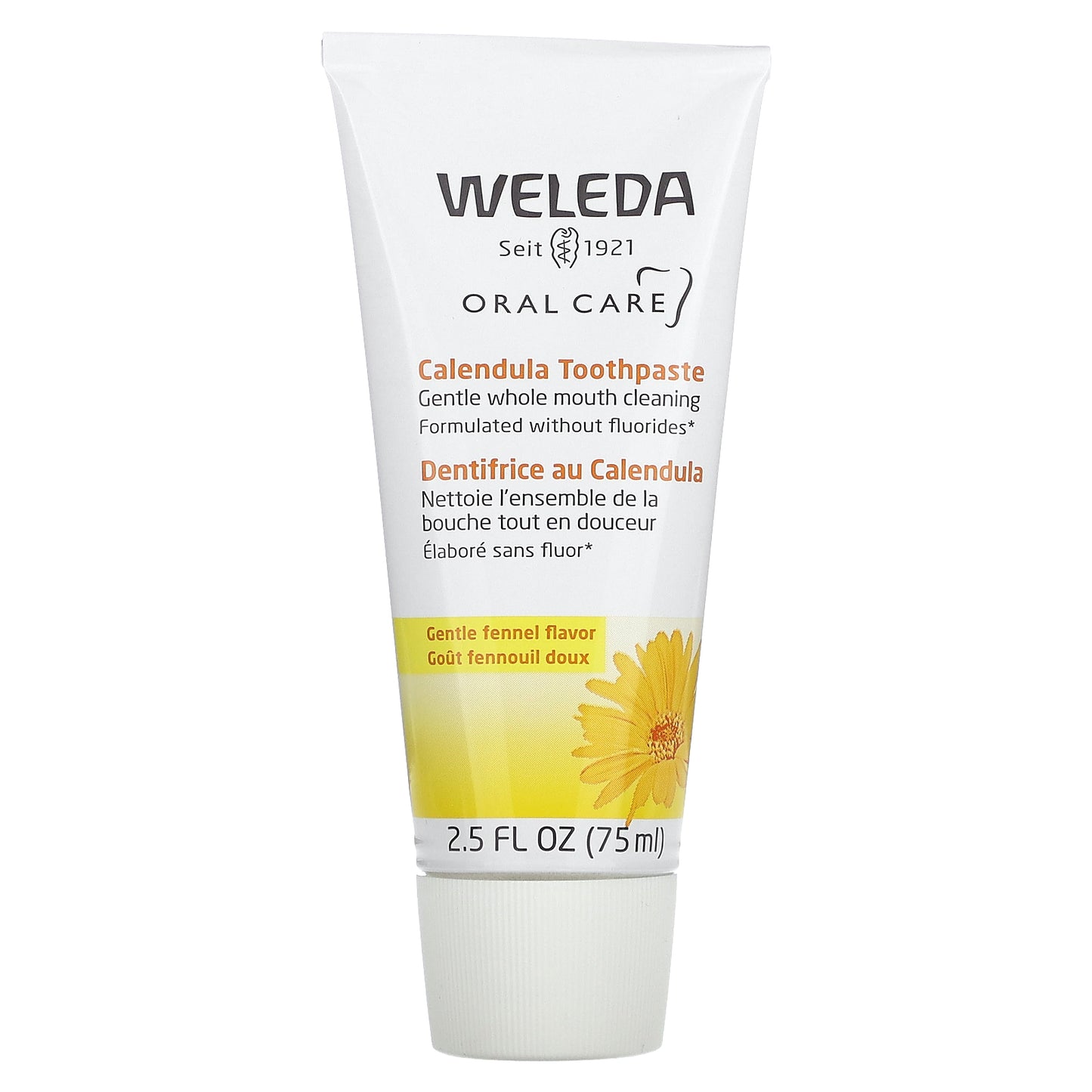 Weleda, Oral Care, Calendula Toothpaste, Gentle Fennel, 2.5 fl oz (75 ml)