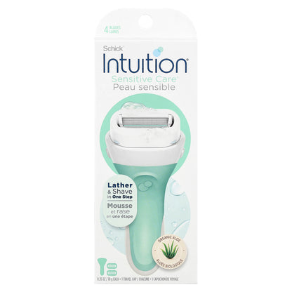 Schick, Intuition®, Sensitive Care®, Organic Aloe, 1 Razor, 2 Cartridges