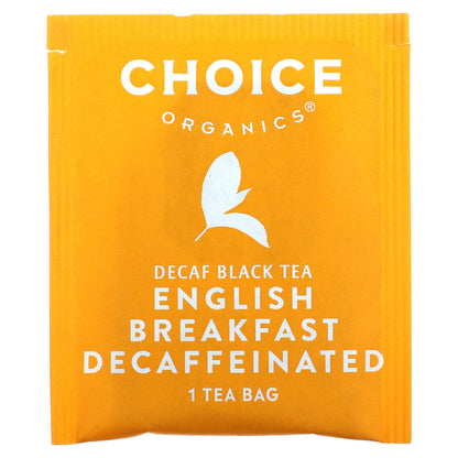 Choice Organic Teas, Decaf Black Tea, English Breakfast, 16 Tea Bags, 1.12 oz (32 g)