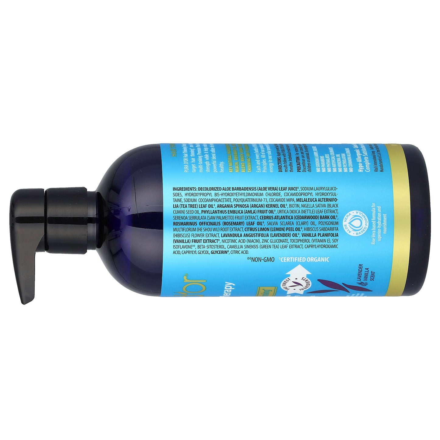 Pura D'or, Hair Thinning Therapy Shampoo, All Hair Types, Lavender Vanilla, 16 fl oz (473 ml)