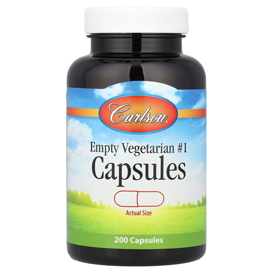 Carlson, Empty Vegetarian #1 Capsules, 200 Capsules