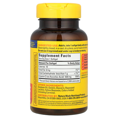 Nature Made, Vitamin C, 500 mg, 60 Softgels