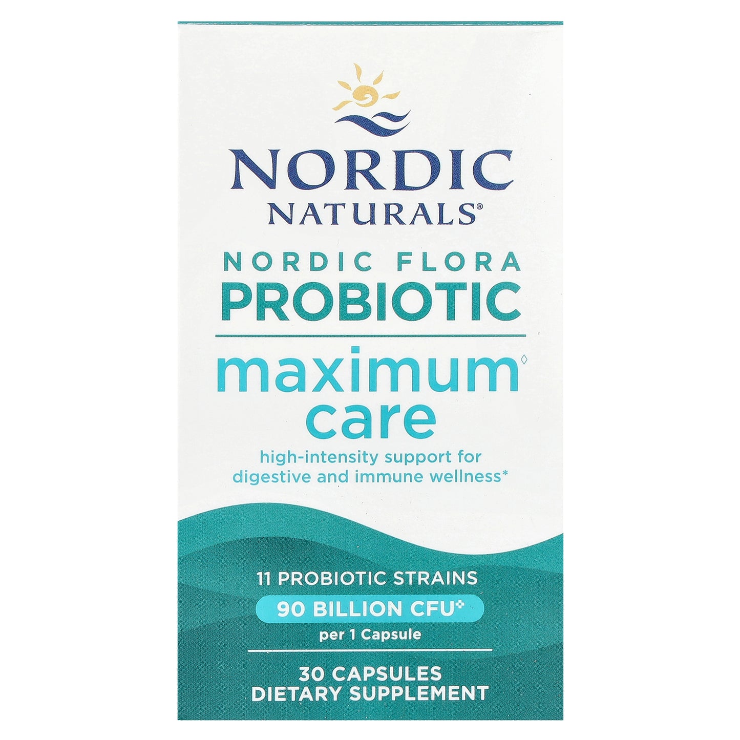 Nordic Naturals, Nordic Flora Probiotic, Maximum Care, 90 Billion CFU, 30 Capsules