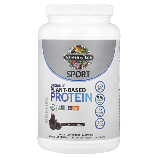 Garden of Life, Sport, Organic Plant-Based Protein, Chocolate, 2 lb, 0.17 oz (912 g)