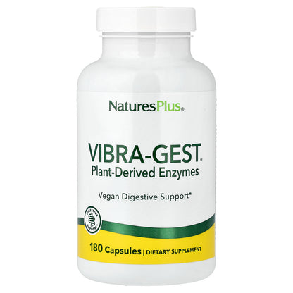 NaturesPlus, Vibra-Gest®, Plant-Derived Enzymes, 180 Capsules
