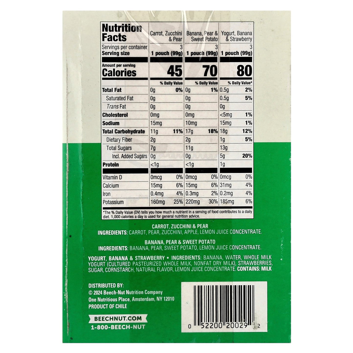 Beech-Nut, Favorite Flavors Variety Pack, 6+ Months & 12+ Months, 9 Pouches, 3.5 oz (99 g) Each