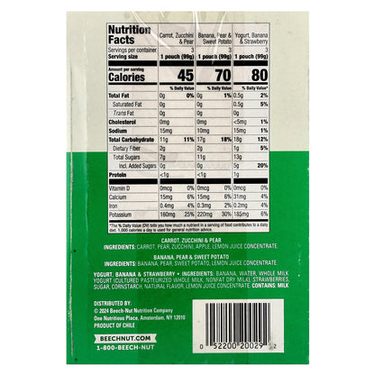 Beech-Nut, Favorite Flavors Variety Pack, 6+ Months & 12+ Months, 9 Pouches, 3.5 oz (99 g) Each