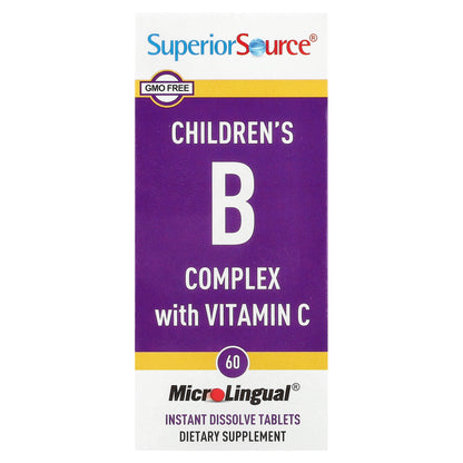 Superior Source, Children's B Complex with Vitamin C, 60 MicroLingual Instant Dissolve Tablets
