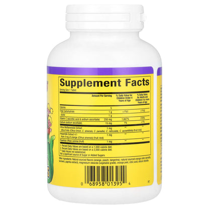 Natural Factors, Big Friends, Chewable Vitamin C, Tangy Orange, 250 mg, 90 Chewable Tablets