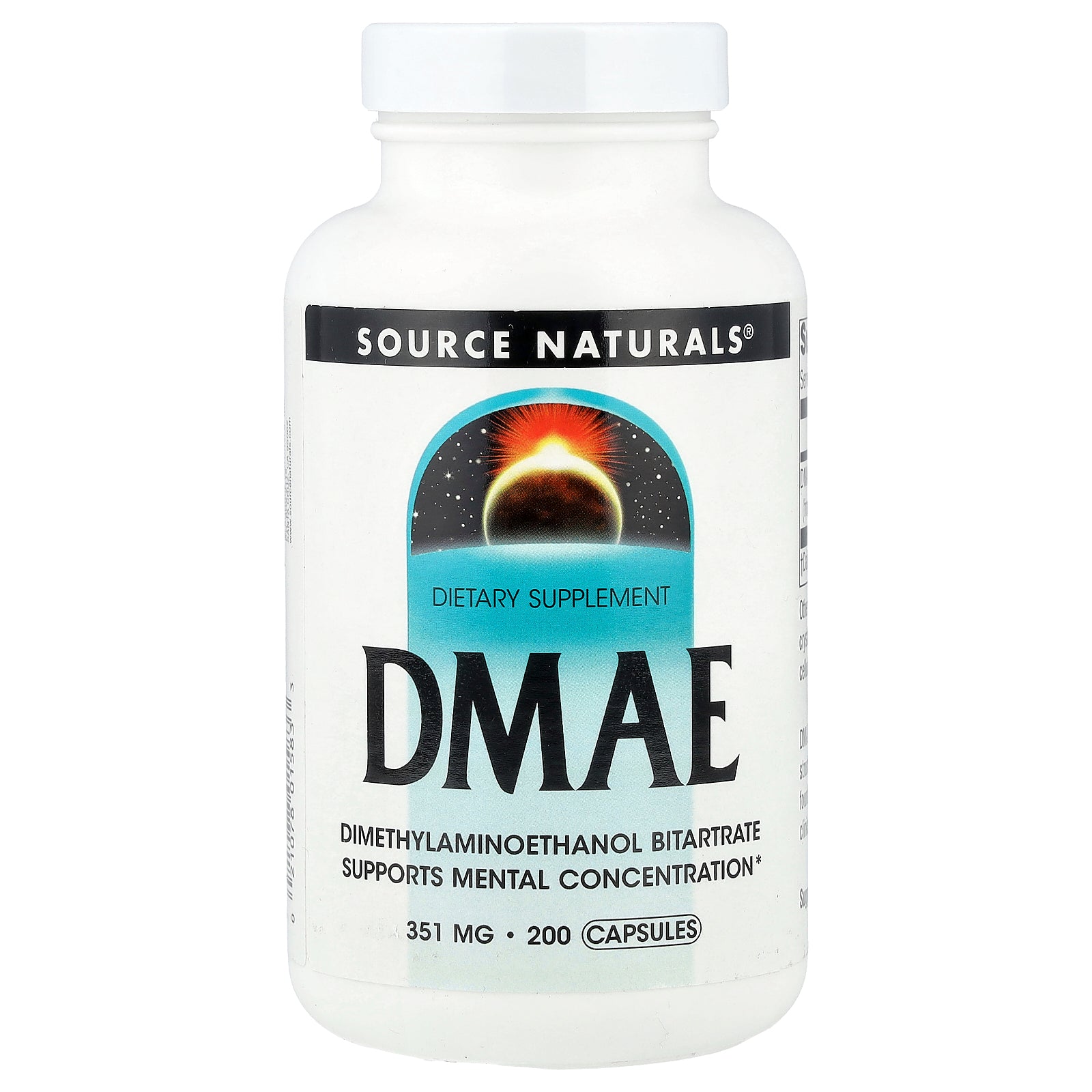 Source Naturals, DMAE, 351 mg, 200 Capsules