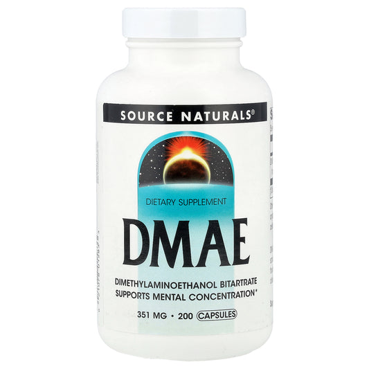 Source Naturals, DMAE, 351 mg, 200 Capsules