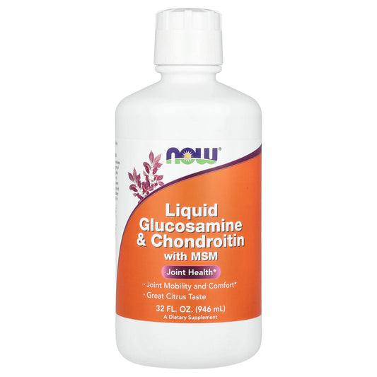 NOW Foods, Liquid Glucosamine & Chondroitin with MSM, Citrus, 32 fl oz (946 ml)